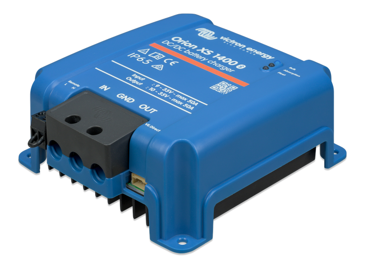 Orion XS 1400 DC-DC battery charger (left) 