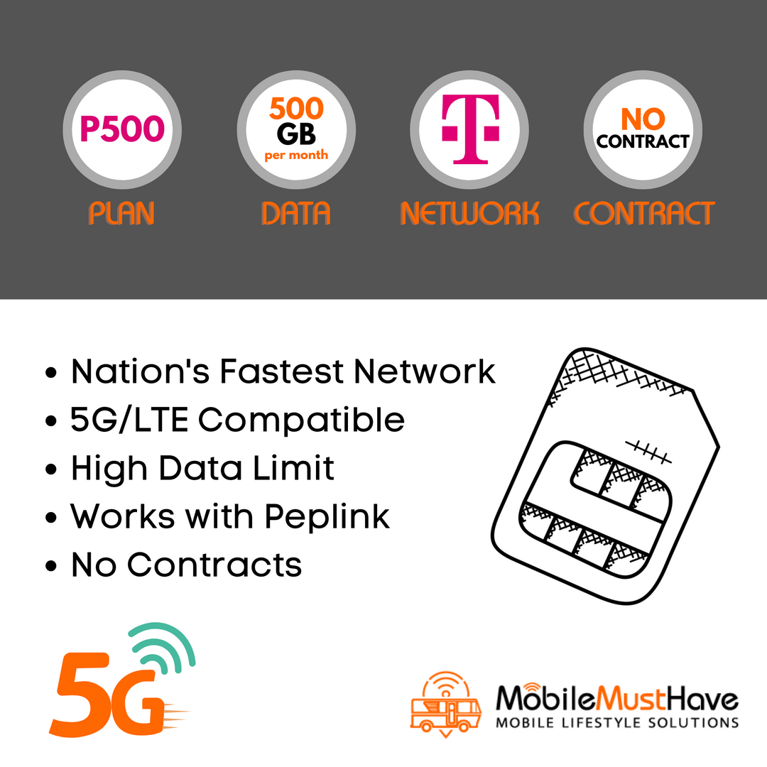 P500 - 500GB/mo 5G, Cellular Data Plan
