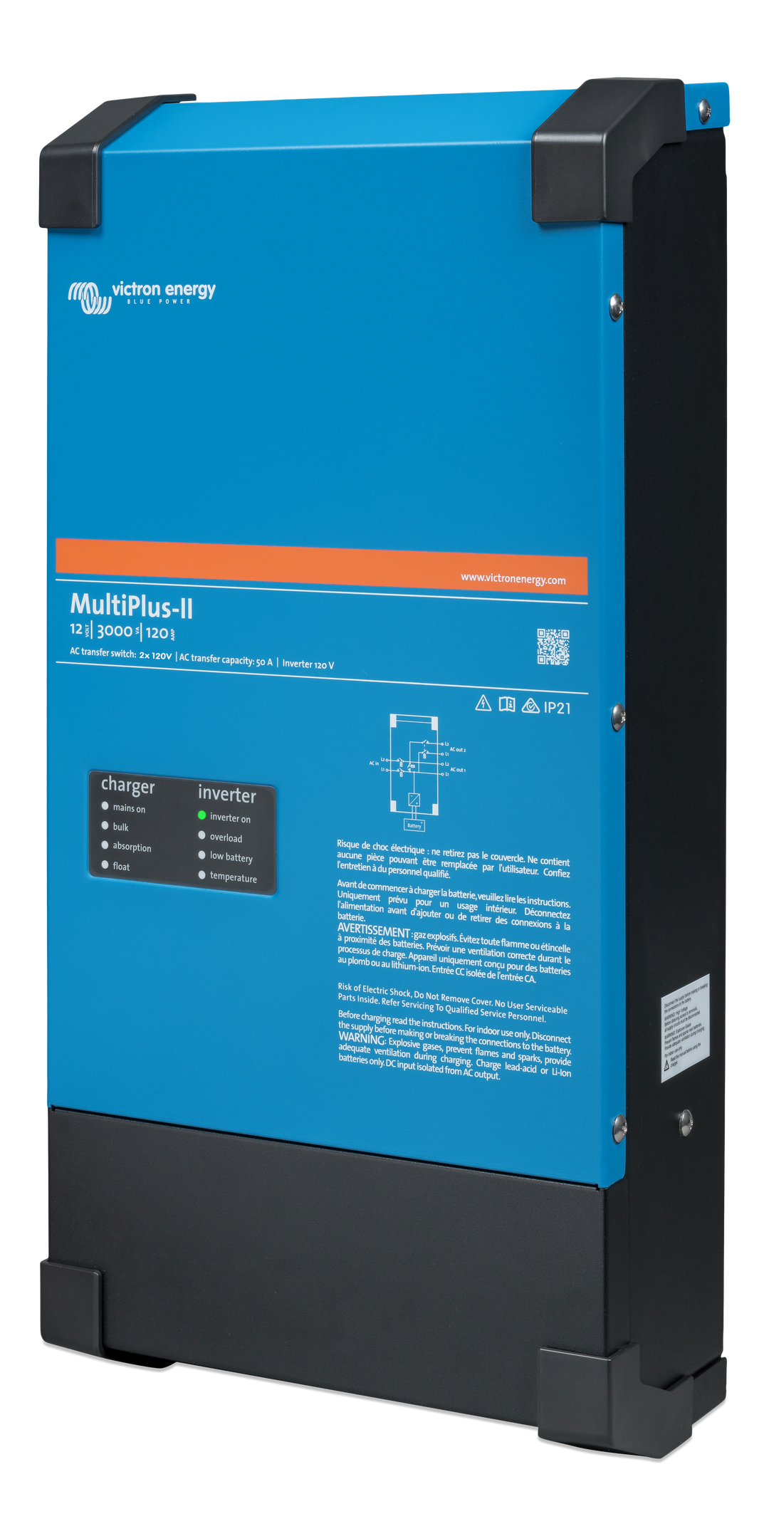 MultiPlus-II 12V 3kVA 120-50 2x120V (left)