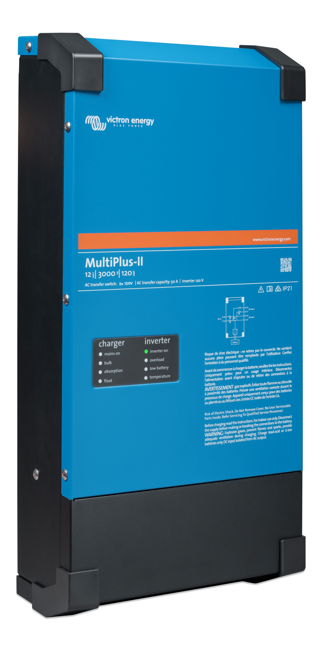 MultiPlus-II 12V 3kVA 120-50 2x120V (right)