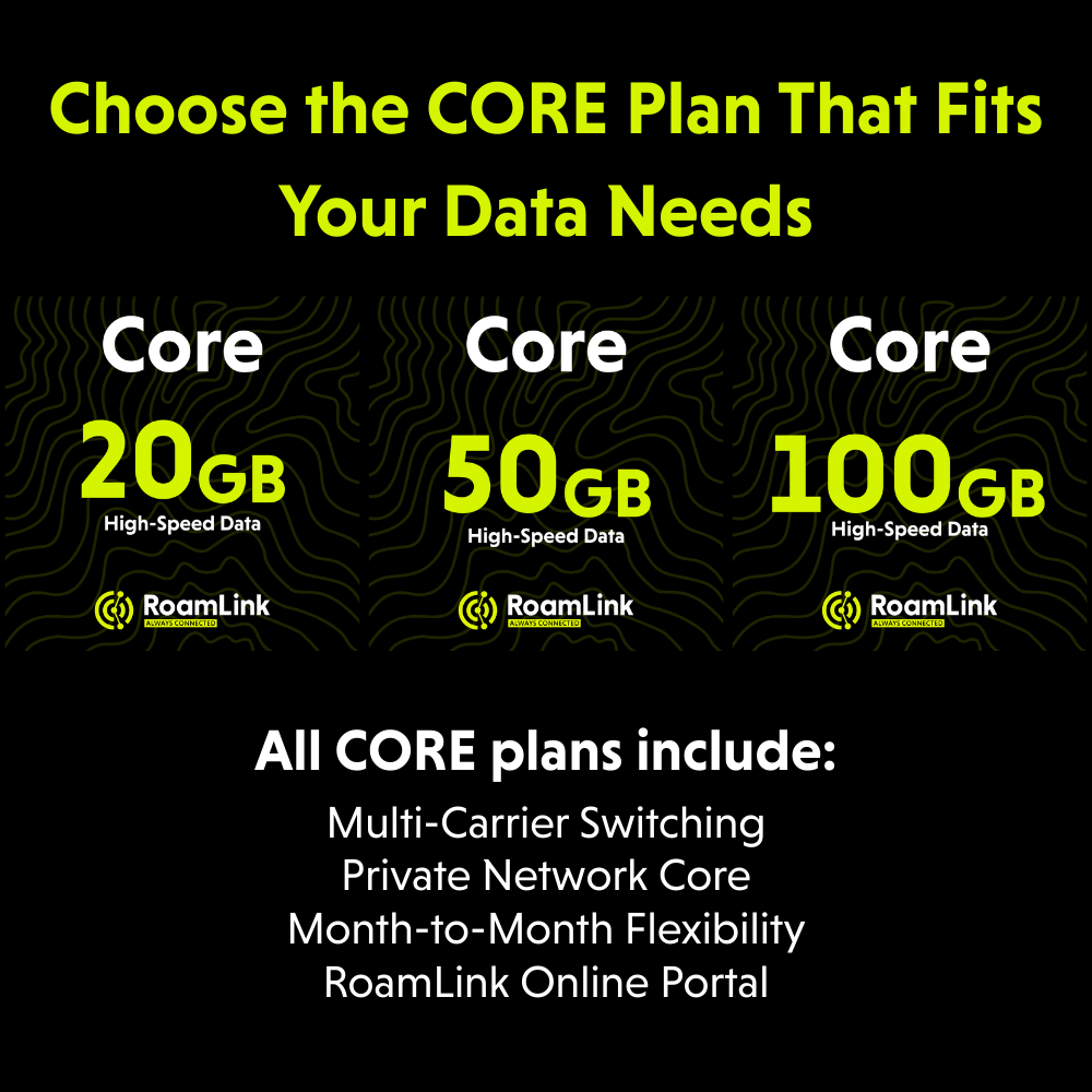 RoamLink Core - 100GB/mo Multi-Carrier Data Plan
