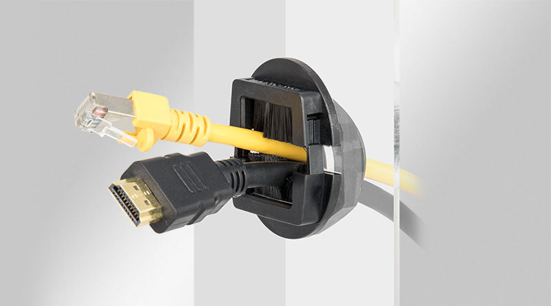 Round Split Frame Interior Cable Entry Brush Frame - 32mm