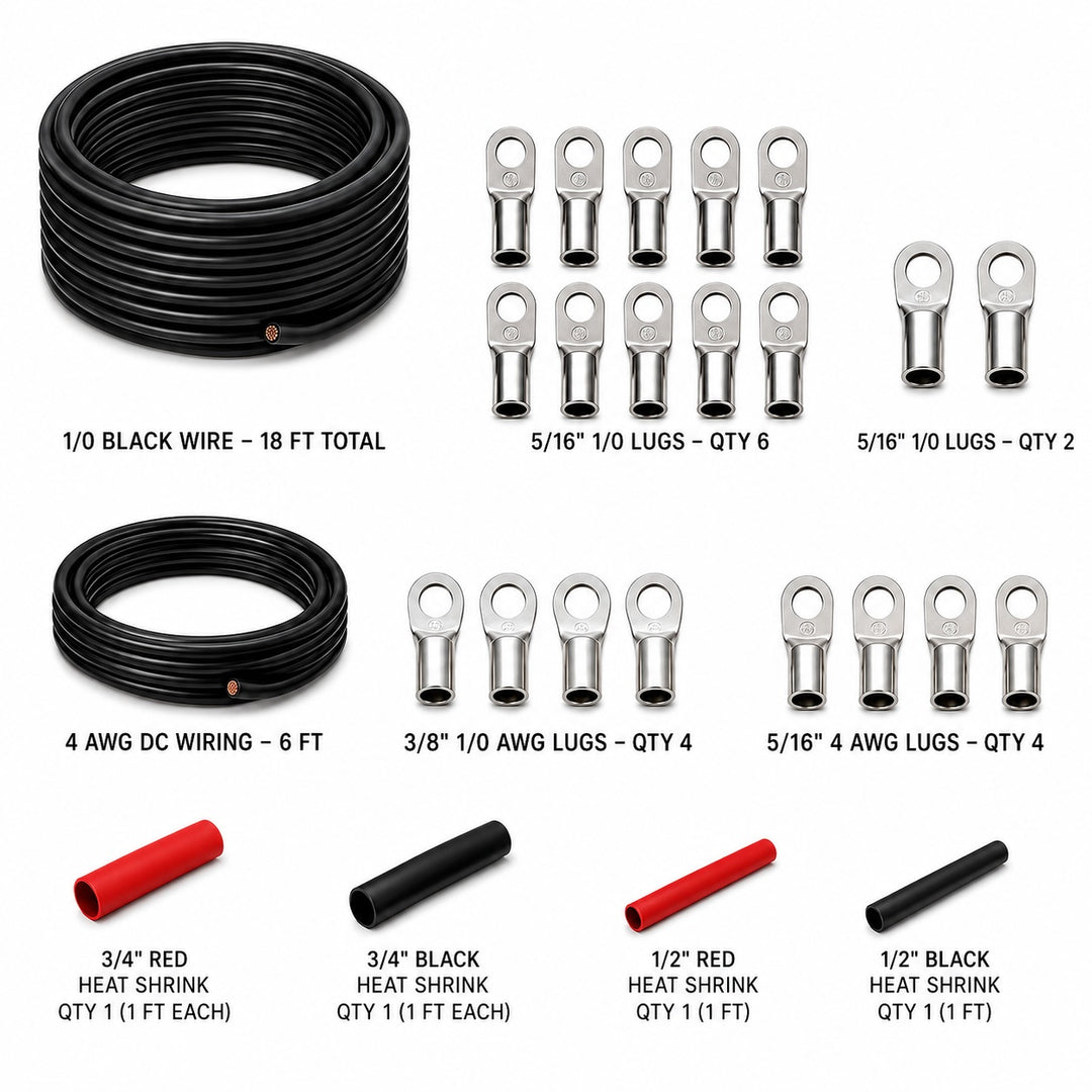 Off-Grid Power Essentials Series Wiring Kit (Single Inverter)