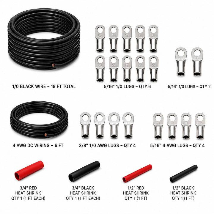Off-Grid Power Essentials Series Wiring Kit (Single Inverter)