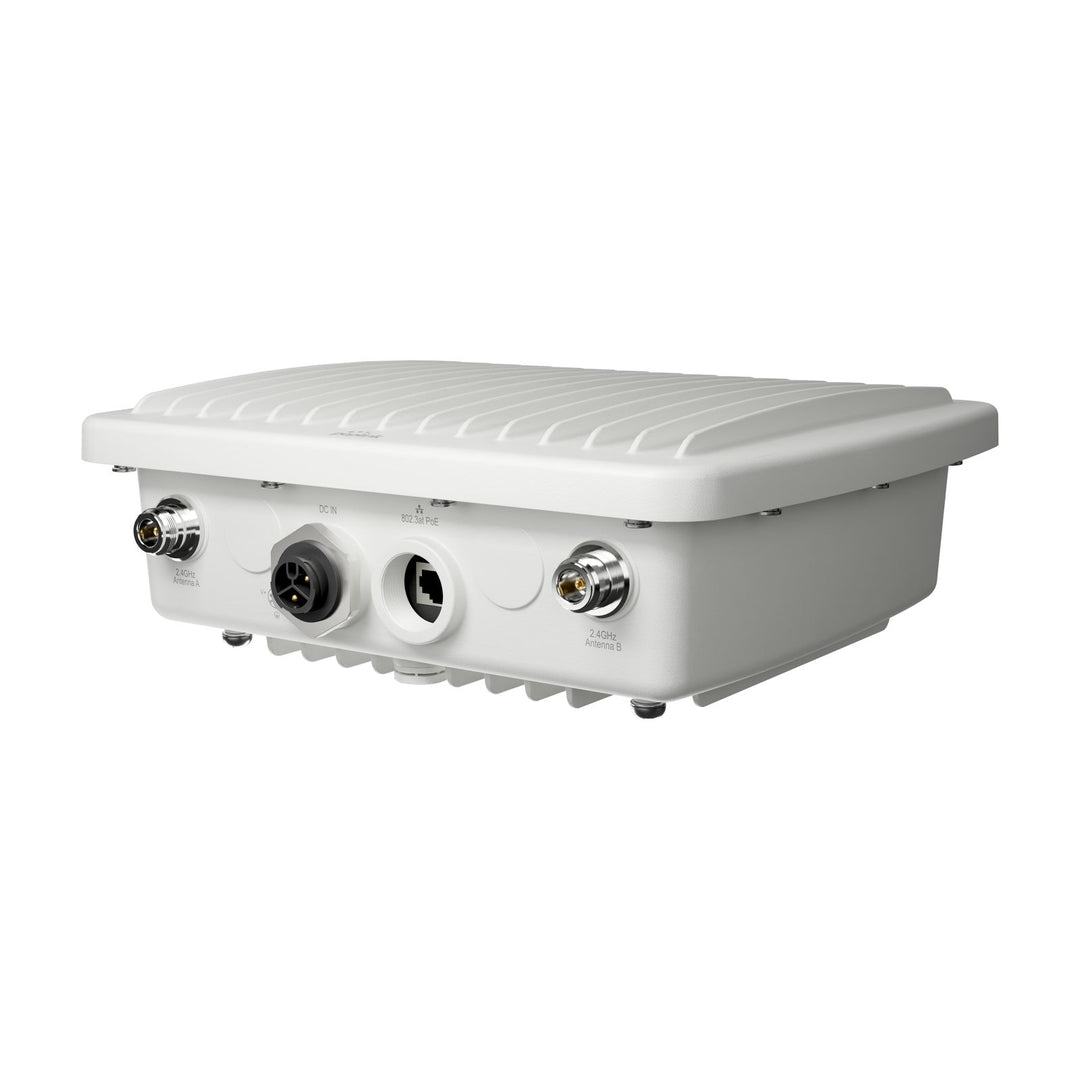 AP Pro AX HW3 angled view, 2.4GHz antenna ports with DC IN and 802.3at PoE