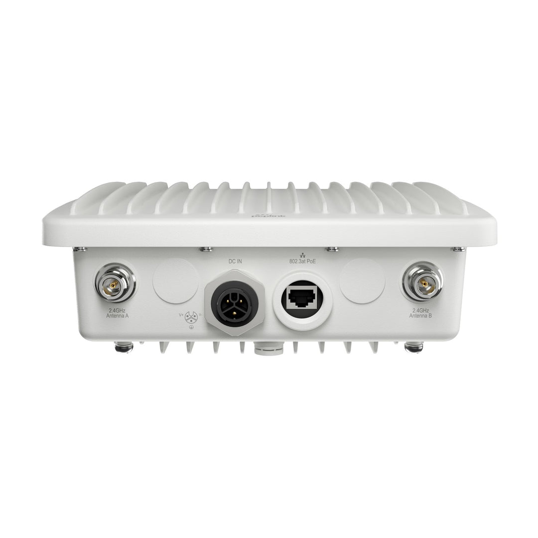 AP Pro AX HW3 port face: DC IN, 802.3at PoE Ethernet, 2.4GHz antenna connectors A and B