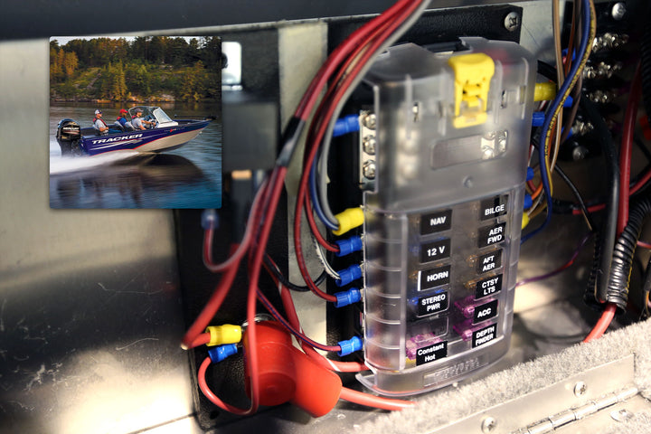 ST Blade Fuse Block - 12 Circuits with Negative Bus and Cover