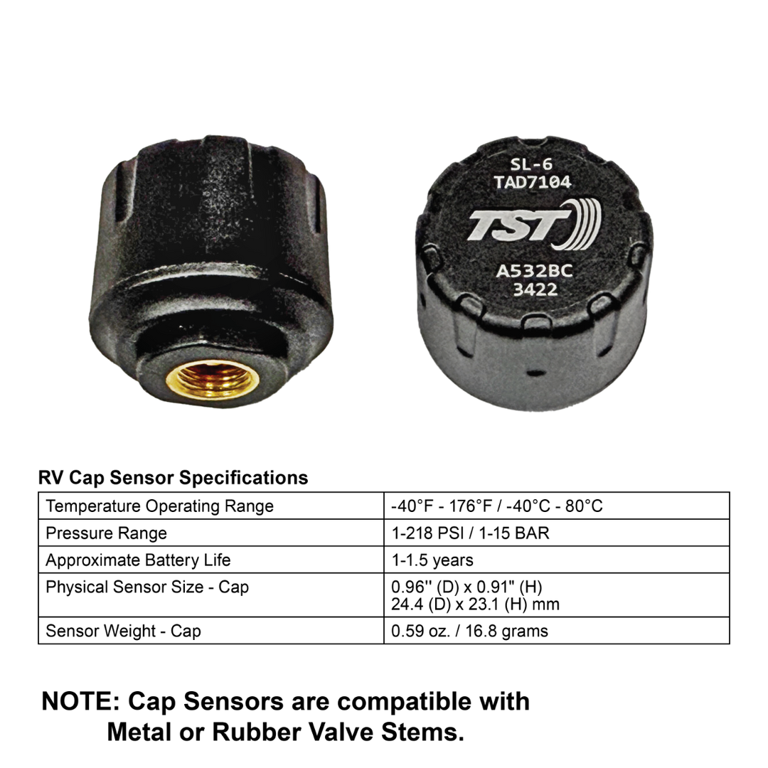TST 770 Series 4 RV Cap Sensor TPMS System Color Touch Screen Display and Repeater