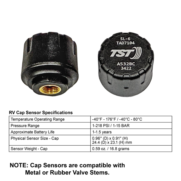 TST 770 Series 4 RV Cap Sensor TPMS System Color Touch Screen Display and Repeater