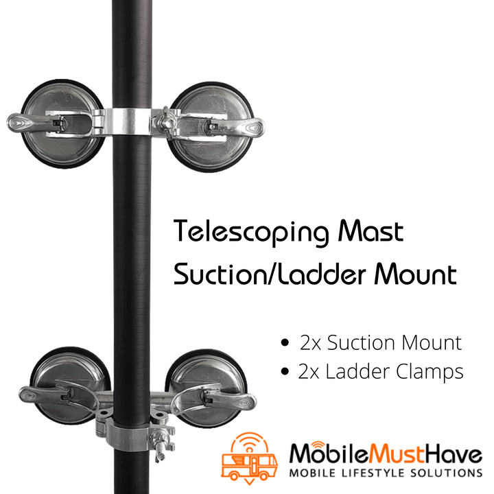 Suction, Ladder Mounting Kit (Pair) for 20' Telescoping Fiberglass Mast