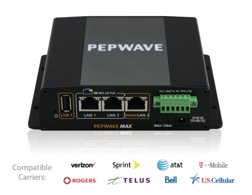 Peplink MAX BR1 ENT Router with Cat 6 LTE Advanced Modem
