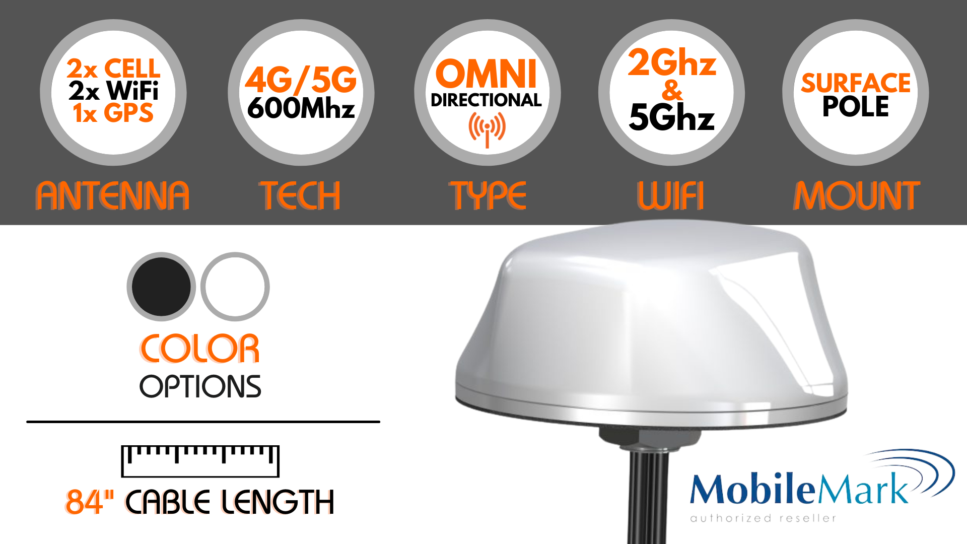 Mobile Mark LTMG 508 5-in-1 Antenna - Thumbnail 3