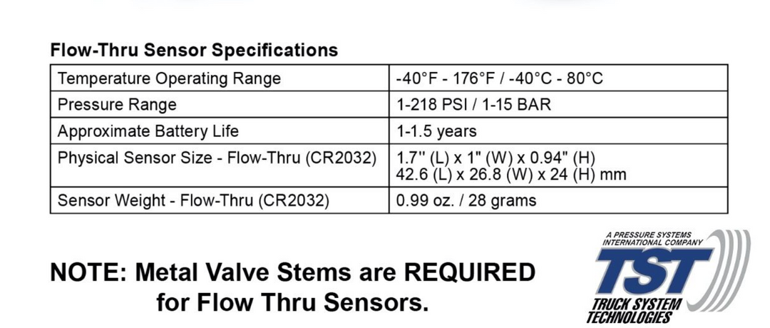 TST 507 Series Gen 2 Flow Thru Sensors (2 Pack)
