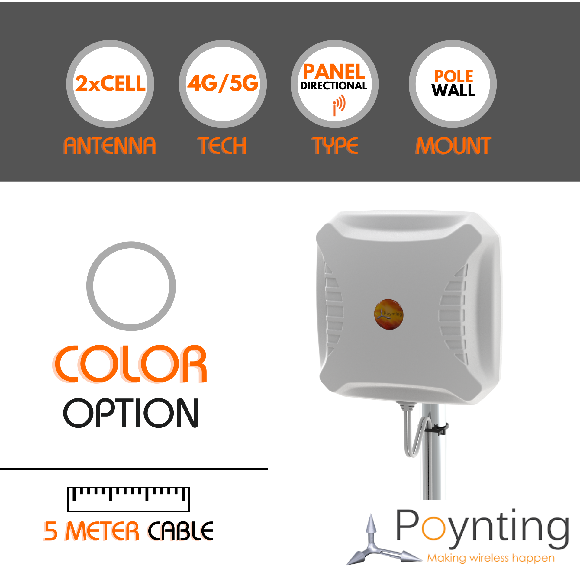 Poynting XPOL-2-5G-10 Directional Antenna - Thumbnail 4