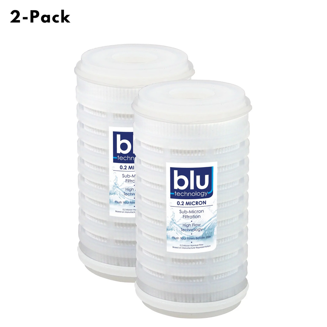 Blu Tech 5" 0.2 Micron Replacement Filters (2 Pack)