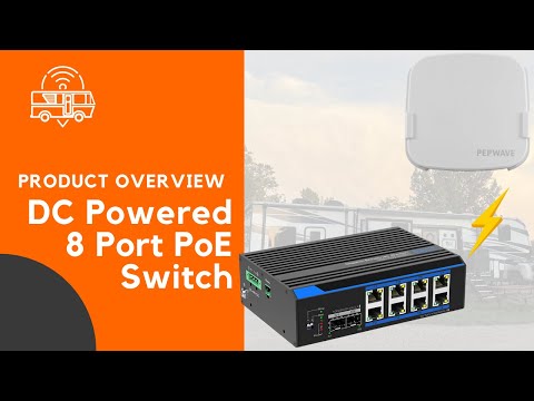 8-Port Gigabit POE Network Switch for Mobile Installations (DC12V