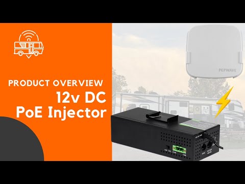 Gigabit PoE Injector for Mobile Installations (120v AC / DC12V Input)