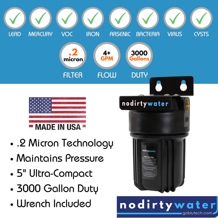 Blu Tech Solo 1-Stage Fixed Mounted Water Filtration System